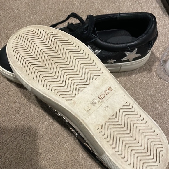 J/Slides Alabama Star Patch Platform Sneaker silver stars 6.5 - Picture 4 of 4